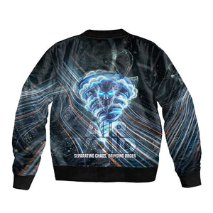 Shu Air Void Egyptian Bomber Jacket with Storm God and Ankh Ancient Mythology
