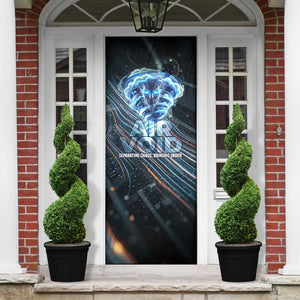 Shu Air Void Egyptian Door Cover with Storm God and Ankh Ancient Mythology