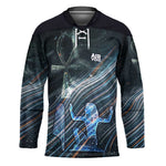 Shu Air Void Egyptian Hockey Jersey with Storm God and Ankh Ancient Mythology