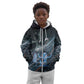 Shu Air Void Egyptian Kid Hoodie with Storm God and Ankh Ancient Mythology