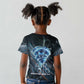 Shu Air Void Egyptian Kid T shirt with Storm God and Ankh Ancient Mythology