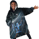 Shu Air Void Egyptian Kid Wearable Blanket Hoodie with Storm God and Ankh Ancient Mythology