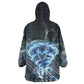 Shu Air Void Egyptian Kid Wearable Blanket Hoodie with Storm God and Ankh Ancient Mythology
