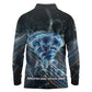Shu Air Void Egyptian Long Sleeve Polo Shirt with Storm God and Ankh Ancient Mythology