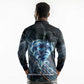 Shu Air Void Egyptian Long Sleeve Polo Shirt with Storm God and Ankh Ancient Mythology