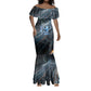 Shu Air Void Egyptian Mermaid Dress with Storm God and Ankh Ancient Mythology