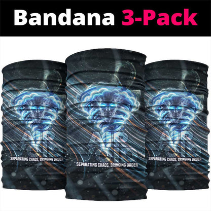 Shu Air Void Egyptian Neck Gaiter with Storm God and Ankh Ancient Mythology