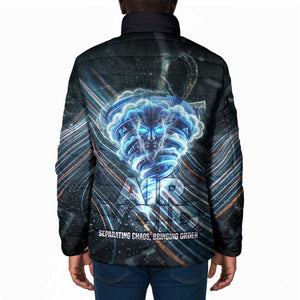 Shu Air Void Egyptian Padded Jacket with Storm God and Ankh Ancient Mythology