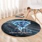 Shu Air Void Egyptian Round Carpet with Storm God and Ankh Ancient Mythology