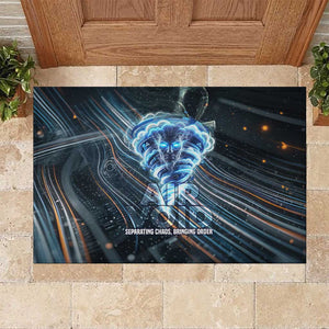 Shu Air Void Egyptian Rubber Doormat with Storm God and Ankh Ancient Mythology