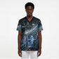 Shu Air Void Egyptian Scrub Top with Storm God and Ankh Ancient Mythology