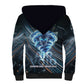 Shu Air Void Egyptian Sherpa Hoodie with Storm God and Ankh Ancient Mythology