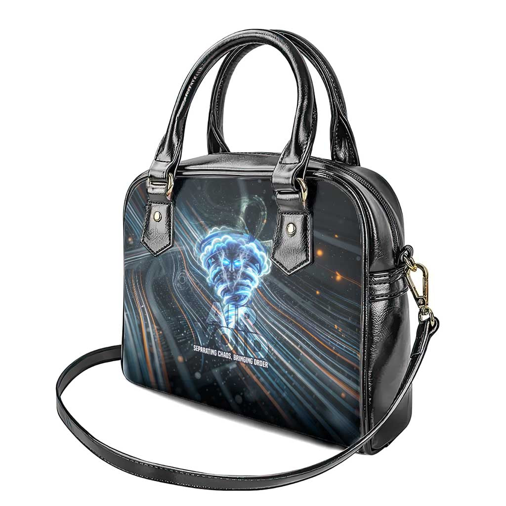 Shu Air Void Egyptian Shoulder Handbag with Storm God and Ankh Ancient Mythology