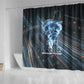 Shu Air Void Egyptian Shower Curtain with Storm God and Ankh Ancient Mythology