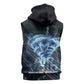 Shu Air Void Egyptian Sleeveless Zip Hoodie with Storm God and Ankh Ancient Mythology