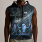 Shu Air Void Egyptian Sleeveless Zip Hoodie with Storm God and Ankh Ancient Mythology