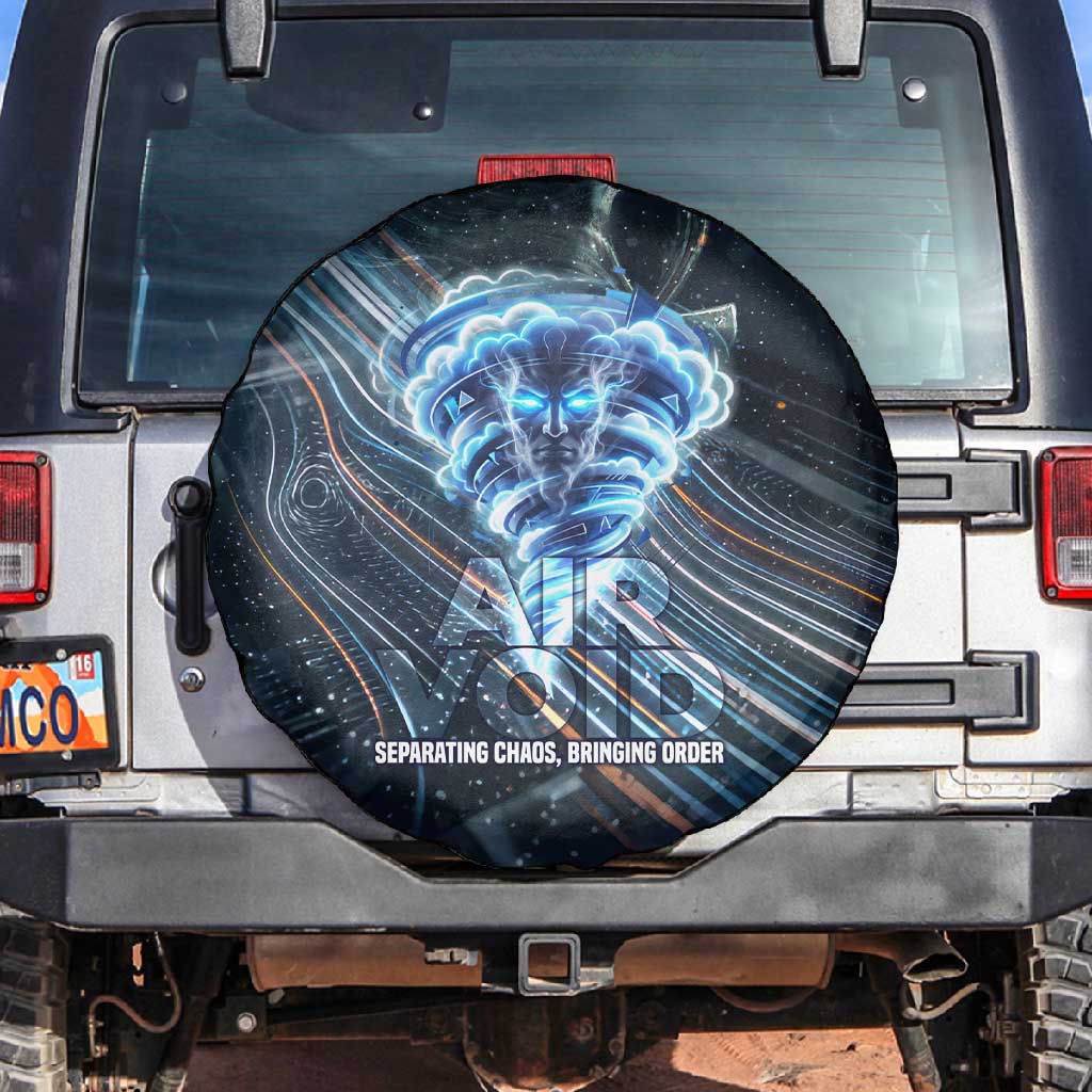 Shu Air Void Egyptian Spare Tire Cover with Storm God and Ankh Ancient Mythology
