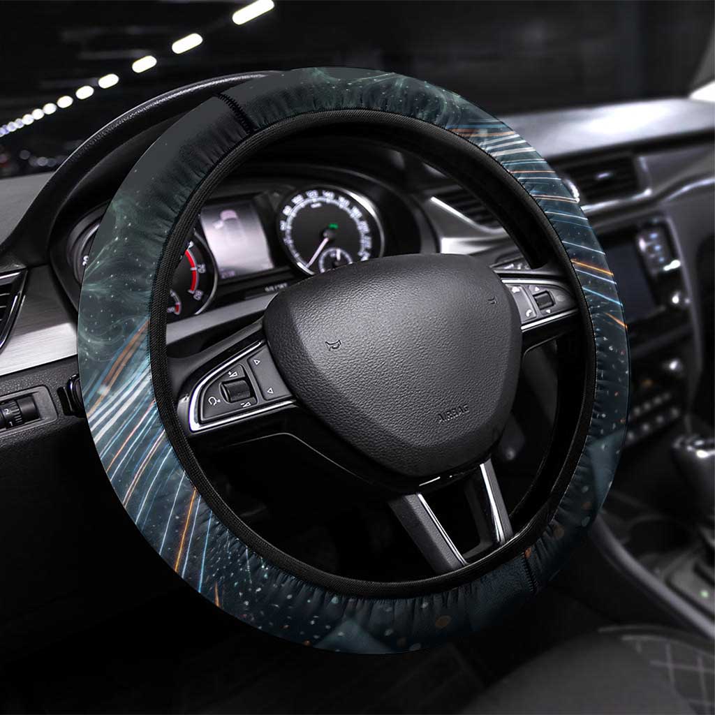 Shu Air Void Egyptian Steering Wheel Cover with Storm God and Ankh Ancient Mythology