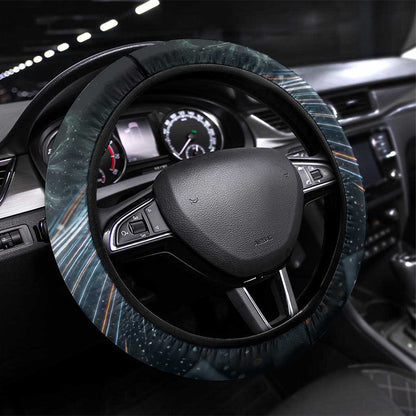 Shu Air Void Egyptian Steering Wheel Cover with Storm God and Ankh Ancient Mythology