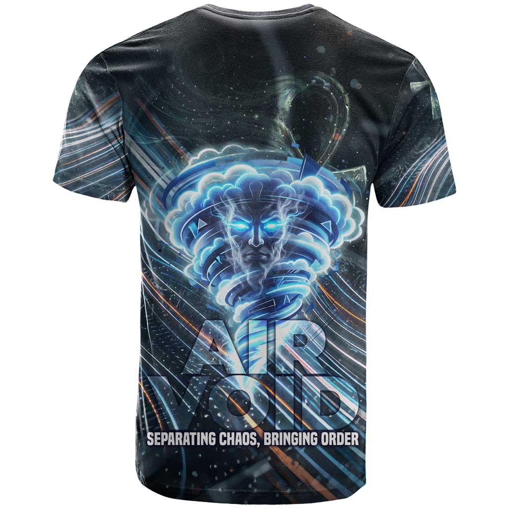 Shu Air Void Egyptian T shirt with Storm God and Ankh Ancient Mythology