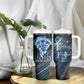 Shu Air Void Egyptian Tumbler With Handle with Storm God and Ankh Ancient Mythology