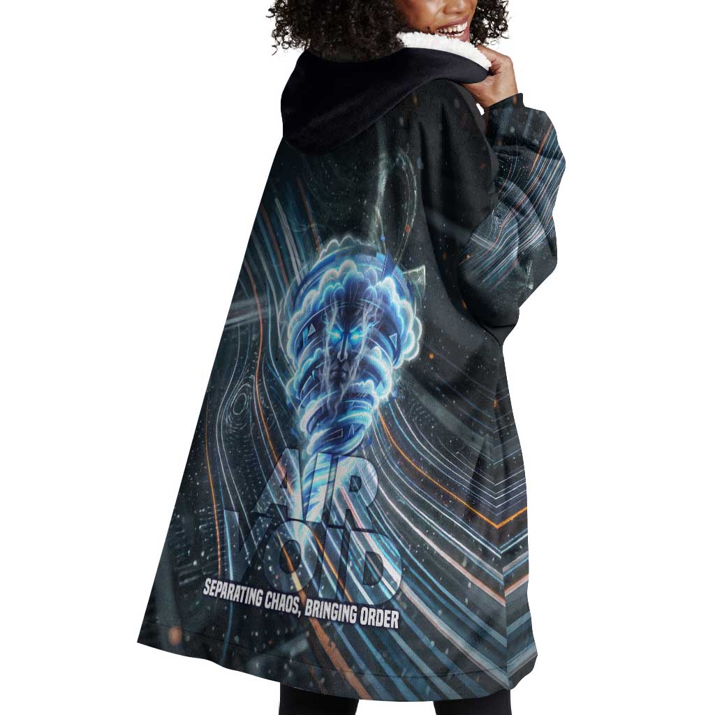 Shu Air Void Egyptian Wearable Blanket Hoodie with Storm God and Ankh Ancient Mythology
