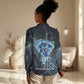 Shu Air Void Egyptian Women Casual Shirt with Storm God and Ankh Ancient Mythology