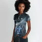 Shu Air Void Egyptian Women Polo Shirt with Storm God and Ankh Ancient Mythology