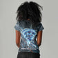Shu Air Void Egyptian Women V-Neck T-Shirt with Storm God and Ankh Ancient Mythology