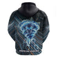 Shu Air Void Egyptian Zip Hoodie with Storm God and Ankh Ancient Mythology