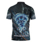 Shu Air Void Egyptian Zipper Polo Shirt with Storm God and Ankh Ancient Mythology