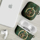 Sobek Crocodile Warrior AirPods Case with Ankh Ancient Egyptian Motif in Emerald