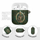 Sobek Crocodile Warrior AirPods Case with Ankh Ancient Egyptian Motif in Emerald