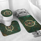 Sobek Crocodile Warrior Bathroom Set with Ankh Ancient Egyptian Motif in Emerald