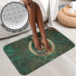 Sobek Crocodile Warrior Bathroom Set with Ankh Ancient Egyptian Motif in Emerald