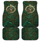 Sobek Crocodile Warrior Car Mats with Ankh Ancient Egyptian Motif in Emerald