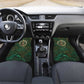 Sobek Crocodile Warrior Car Mats with Ankh Ancient Egyptian Motif in Emerald