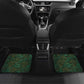 Sobek Crocodile Warrior Car Mats with Ankh Ancient Egyptian Motif in Emerald