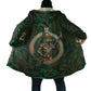 Sobek Crocodile Warrior Cloak with Ankh Ancient Egyptian Motif in Emerald
