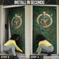 Sobek Crocodile Warrior Door Cover with Ankh Ancient Egyptian Motif in Emerald