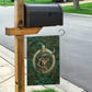 Sobek Crocodile Warrior Garden Flag with Ankh Ancient Egyptian Motif in Emerald