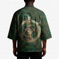 Sobek Crocodile Warrior Kimono with Ankh Ancient Egyptian Motif in Emerald