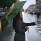 Sobek Crocodile Warrior Umbrella with Ankh Ancient Egyptian Motif in Emerald