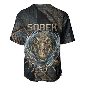 Sobek Egypt Baseball Jersey with Crocodile Head Water Symbolism Ancient Guardian