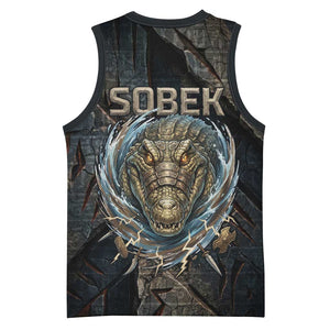 Sobek Egypt Basketball Jersey with Crocodile Head Water Symbolism Ancient Guardian