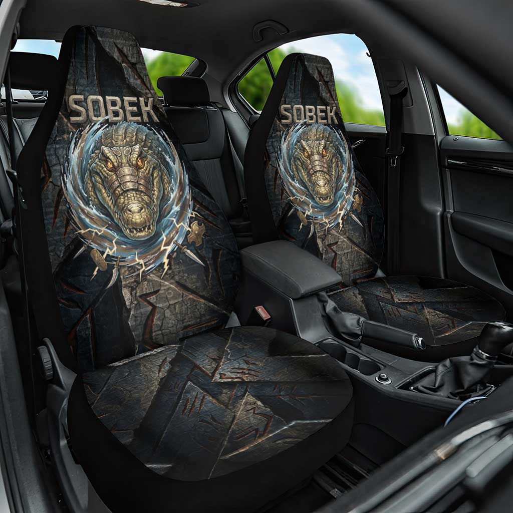 Sobek Egypt Car Seat Cover with Crocodile Head Water Symbolism Ancient Guardian