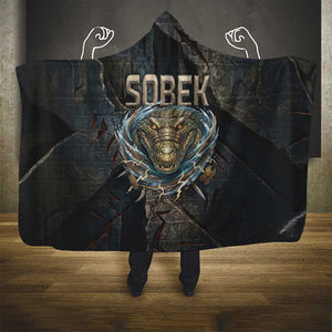 Sobek Egypt Hooded Blanket with Crocodile Head Water Symbolism Ancient Guardian