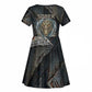 Sobek Egypt Kid Short Sleeve Dress with Crocodile Head Water Symbolism Ancient Guardian