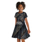 Sobek Egypt Kid Short Sleeve Dress with Crocodile Head Water Symbolism Ancient Guardian