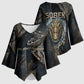 Sobek Egypt Kimono Sleeve Blouse with Crocodile Head Water Symbolism Ancient Guardian